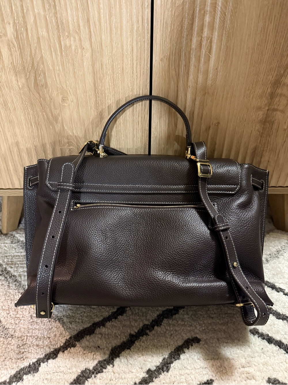 ALEMI ZURICH VIADUKT WORK Convertible leather bag - Picture 4 of 7